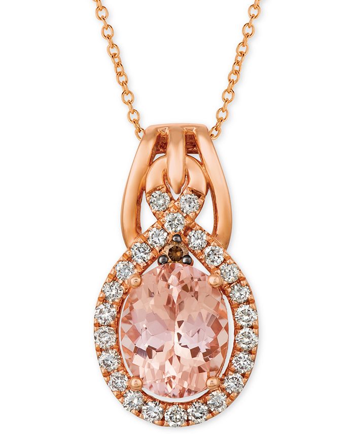 Le Vian (13/4 ct. t.w.) & Diamond (3/8 ct. t.w.) 18" Pendant Necklace in 14k Rose
