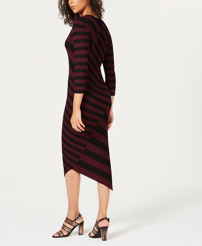 Bar Ill Striped Asymmetrical Dress