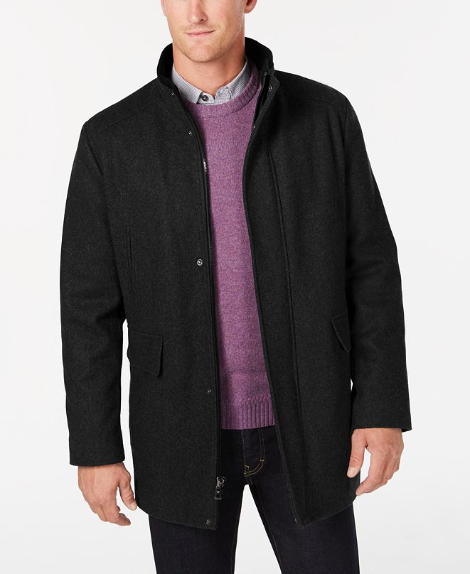 Calvin Klein Men's Wool Blend Car Coat & Reviews Coats & Jackets