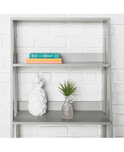 Walker Edison 55" Wood Ladder Bookshelf Grey & Reviews Home Macy's