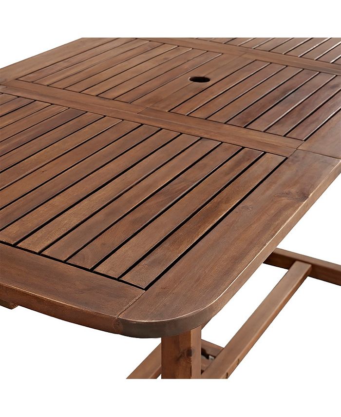 Walker Edison Acacia Wood Patio Butterfly Table Dark Brown Macy's