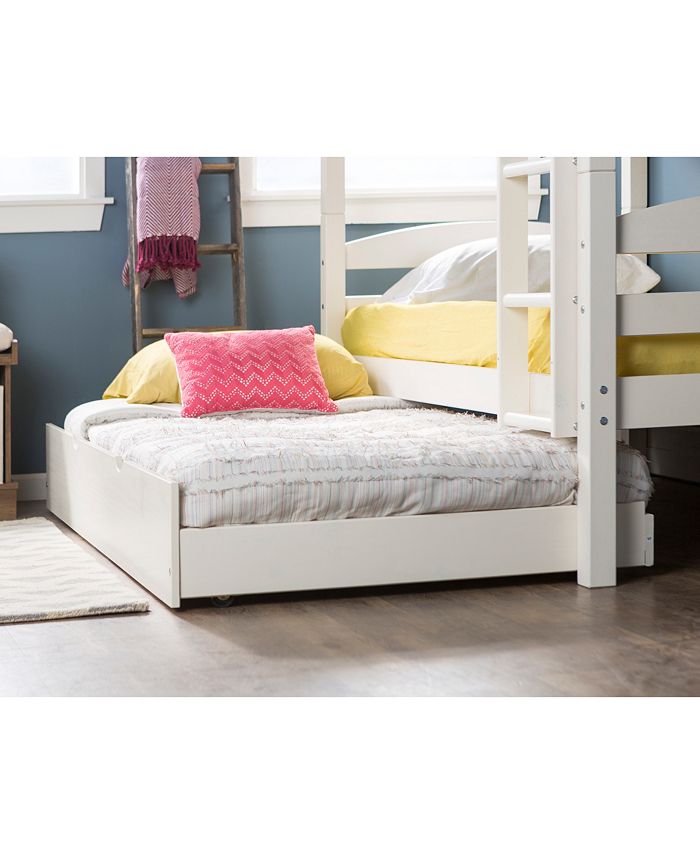 Walker Edison Solid Wood Twin Trundle Bed White Macy's