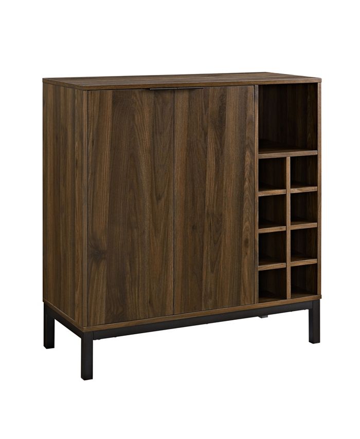 Walker edison bar top cabinet wine storage