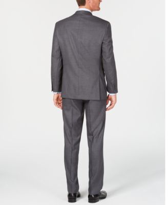 Andrew Marc Men's Modern-Fit Gray Neat Solid Suit