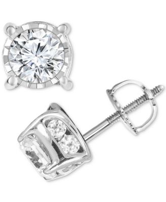 true miracle diamond stud earrings