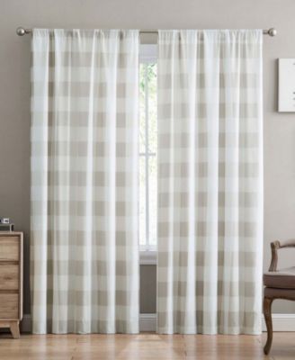 Everyday Buffalo Plaid 2 Piece Window Curtain