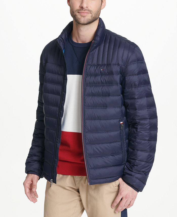 Tommy Hilfiger Men's Down Quilted Packable Logo Jacket - Macy's