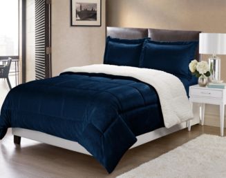 Cathay Home Inc. Ultimate Luxury Reversible Micromink and Sherpa King Bedding Comforter Set
