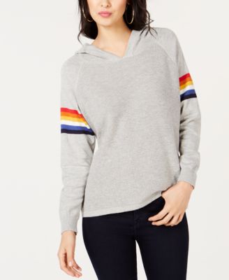 INC International Concepts - Rainbow-Stripe Pullover Hoodie