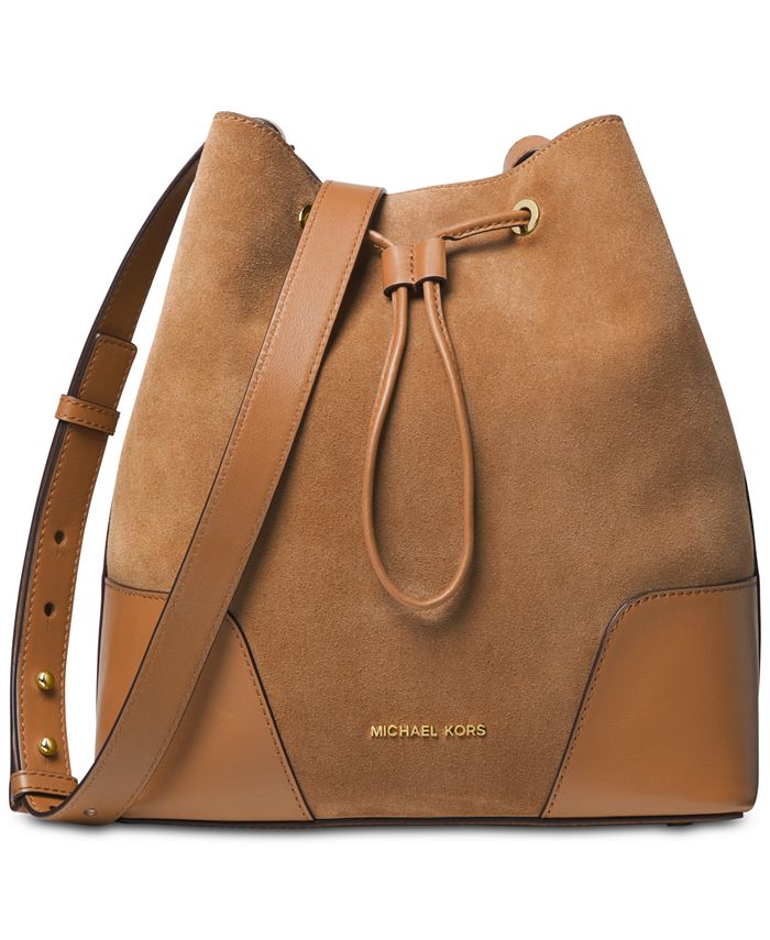 Michael Kors Cary Suede Bucket Crossbody & Reviews - Handbags & Accessories  - Macy's