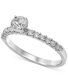 Diamond Engagement Ring (1/2 ct. t.w.) in 14K White or Yellow Gold