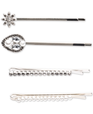 image of lonna & lilly 4-Pc. Set Silver-Tone & Imitation Pearl Hair Pins