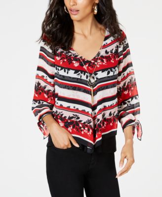 Thalia Sodi - Printed Necklace Top