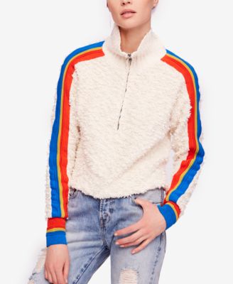Free People - Fuzzy Striped Sweater