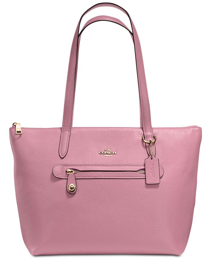COACH Taylor Tote in Pebble Leather - Macy's