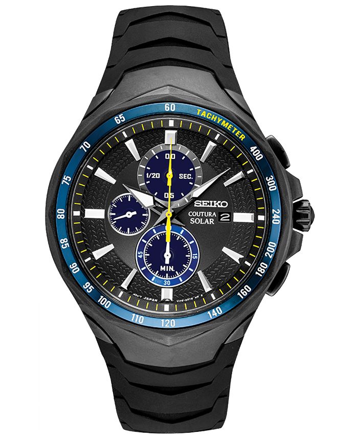 Seiko LIMITED EDITION Men's Solar Coutura Jimmie Johnson Special Edition  Black Silicone Strap Watch  & Reviews - All Fine Jewelry - Jewelry &  Watches - Macy's