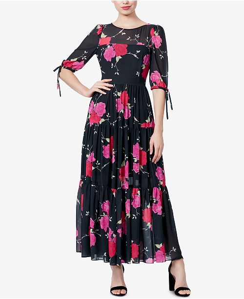 Betsey Johnson Floral-Print Maxi Dress & Reviews - Dresses - Women - Macy's
