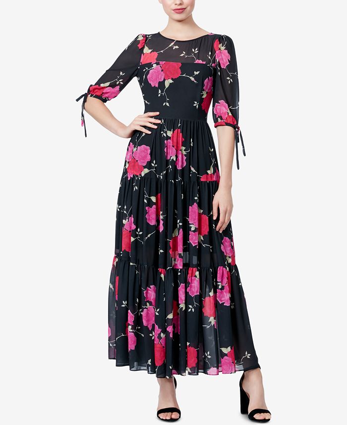 Betsey Johnson Floral-Print Maxi Dress - Macy's