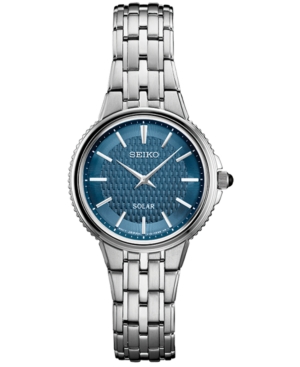 image of Seiko Women-s Solar Essentials Stainless Steel Bracelet Watch 29mm