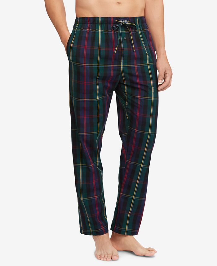 Polo Ralph Lauren Men's Plaid Woven Cotton Pajama Pants - Macy's