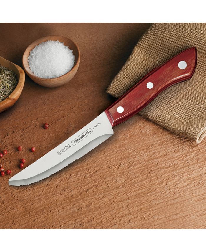 Tramontina Porterhouse 9Pc Steak Knife Set w/Folding Block Macy's