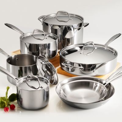 Gourmet Tri-Ply Clad 12 Pc Cookware Set