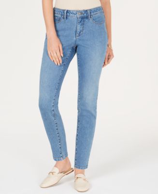 Charter Club Womens Printed Stripe Bristol Skinny Ankle Jeans Pink Size 18