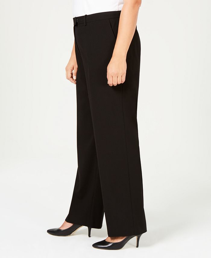 Calvin Klein Plus Size Tab-Waist Pants - Macy's