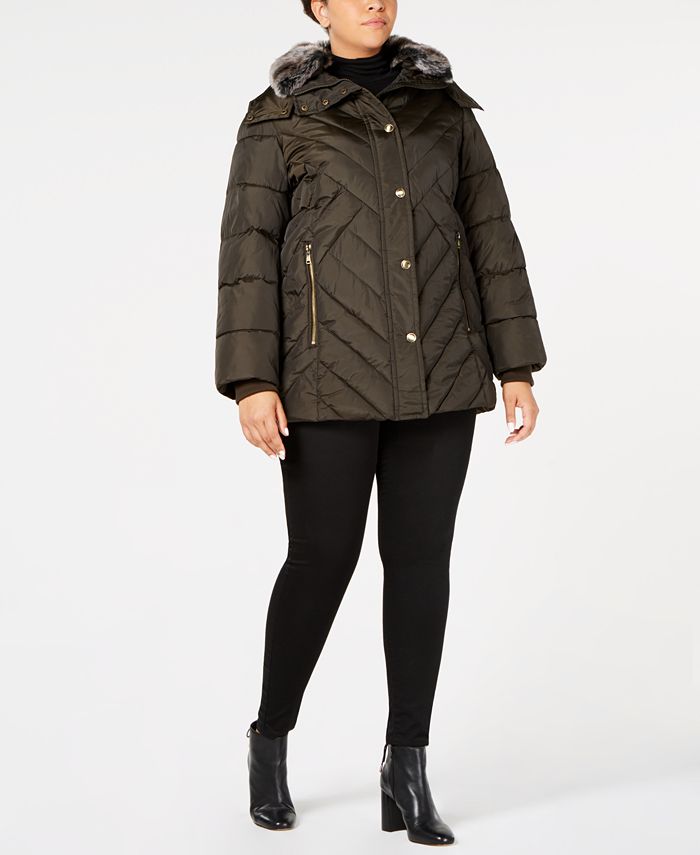 London fog puffer cheap coat plus size