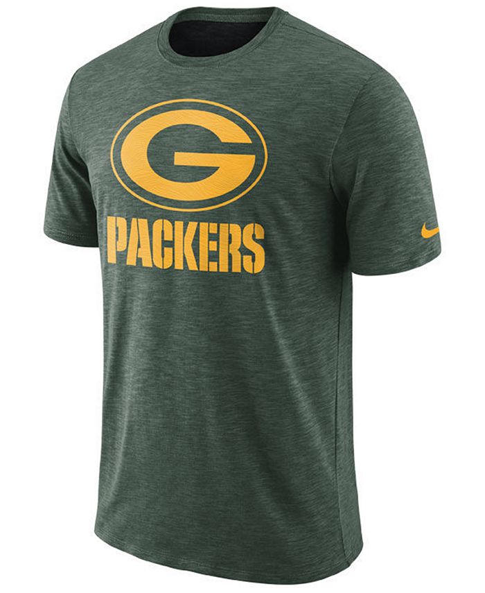 Nike Men's Green Bay Packers Dri-Fit Cotton Slub On-Field T-Shirt - Macy's