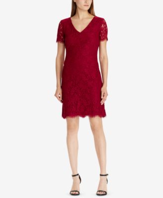 macys ralph lauren lace dress