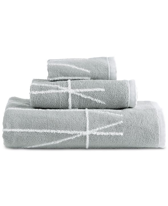 DKNY Geometrix Cotton Fingertip Towel & Reviews Bath Towels Bed