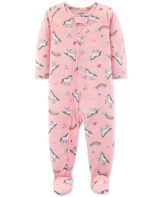 Carter's - Baby Girls 1-Pc Unicorn-Print Footed Pajamas