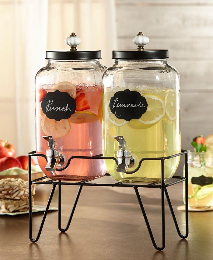Jay Imports Manchester Double Beverage Dispenser Set with