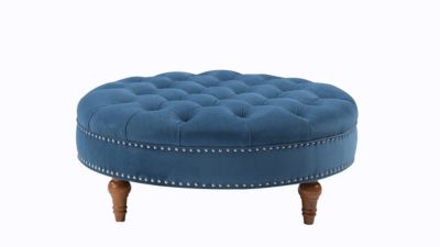 Jennifer Taylor Home - JOSEPHINE ROUND TUFTED BENCH