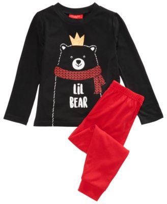 Family Pajamas - Matching  Lil Bear Pajama Set, Available In Toddler and Kids, Created For Macy's