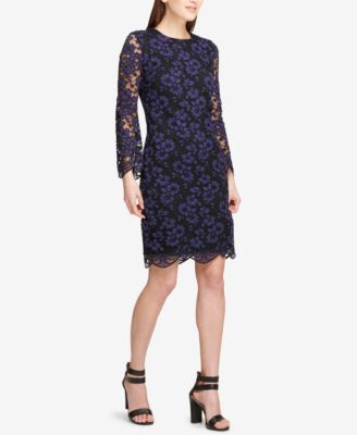 long sleeve lace sheath dress