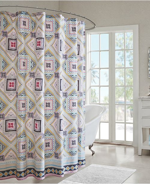 Echo Design Ibiza 72 X 72 Cotton Printed Shower Curtain Shower