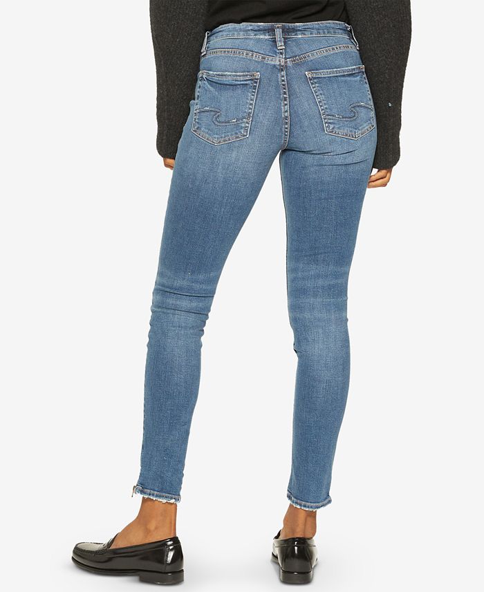 Silver Jeans Co. Aiko Zip Ankle Skinny Jeans - Macy's