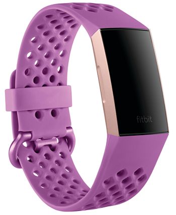 Fitbit Charge 3 Berry Silicone Band Macy s