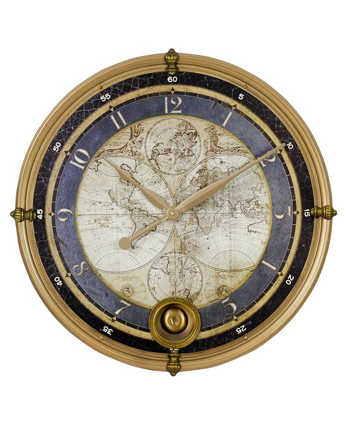 Aspire Home Accents Ramona Old Map Wall Clock Macy's