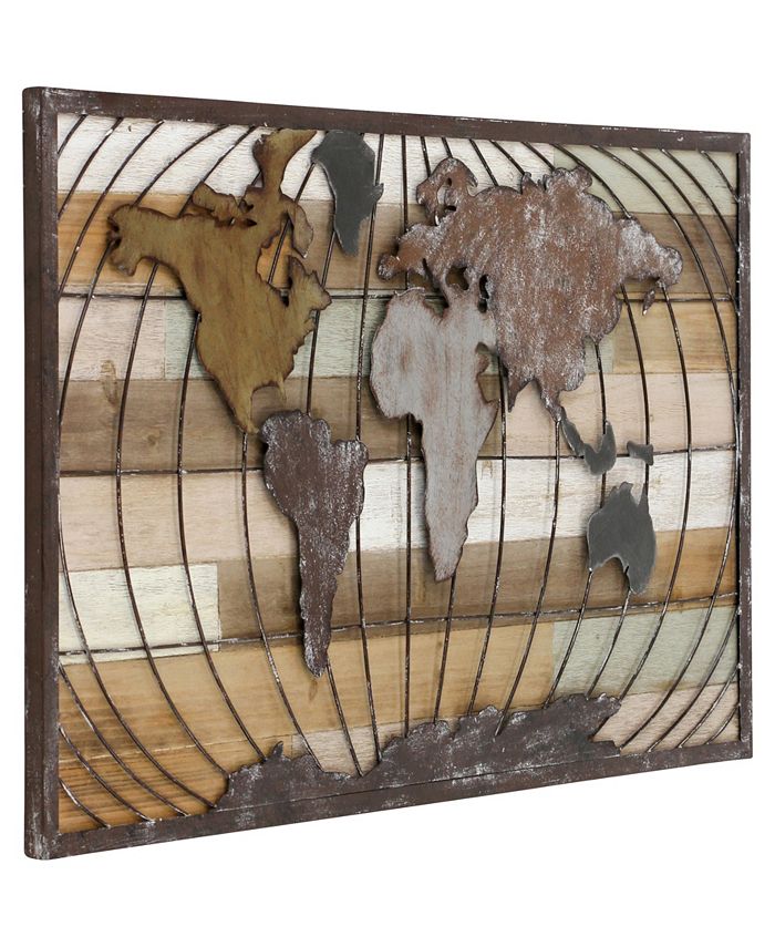 Aspire Home Accents Marco World Map Wall Decor Macy's