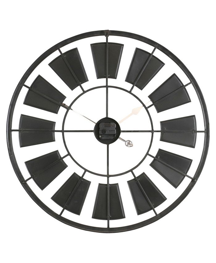 Aspire Home Accents Matthews Large Metal Wall Clock Macy's