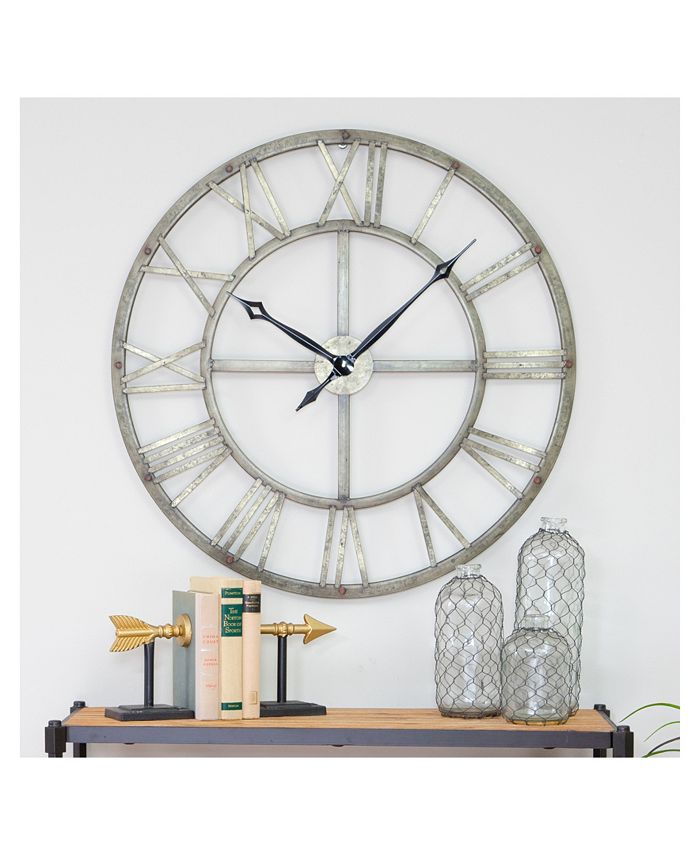 Aspire Home Accents Samson Metal Wall Clock Macy's