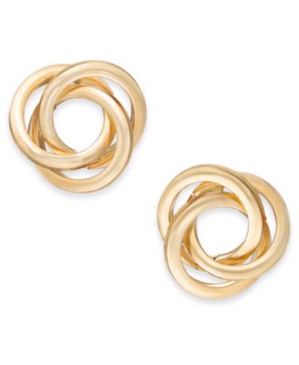 Macy's - Love Knot Stud Earrings in 14k Gold
