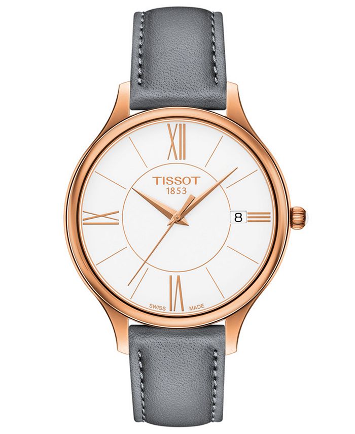 Tissot T Lady Bella Ora Round White Dial Beige Leather Strap Watch For Women - T103.210.36.018.00