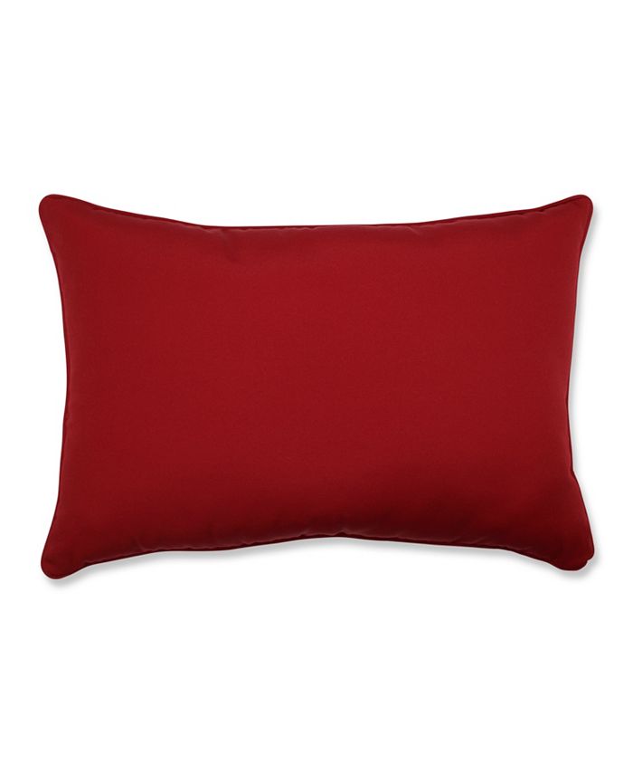 Pillow Perfect - Pompeii Red Over-sized Rectangular Throw Pillow (Set of 2)