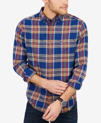 Nautica Men's Classic-Fit Plaid Flannel Shirt & Reviews - Casual Button ...