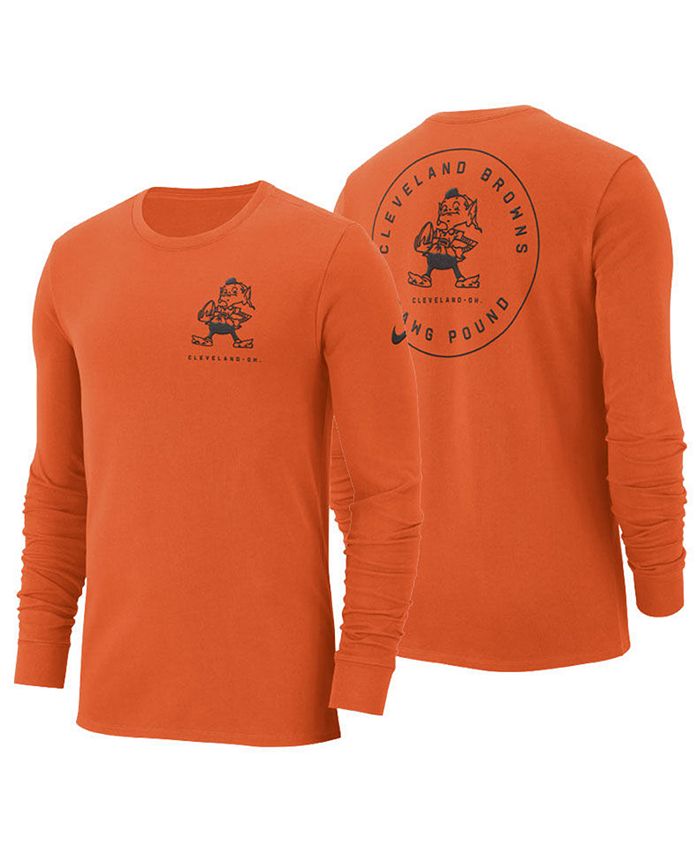 Nike Men's Cleveland Browns Heavyweight Seal Long Sleeve T-Shirt - Macy's