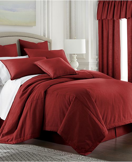 Colcha Linens Cambric Red Duvet Cover King California King